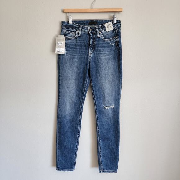 Sliver Jeans Indigo Most Wanted Skinny Jeans Sz 28 NWT - Picture 1 of 11